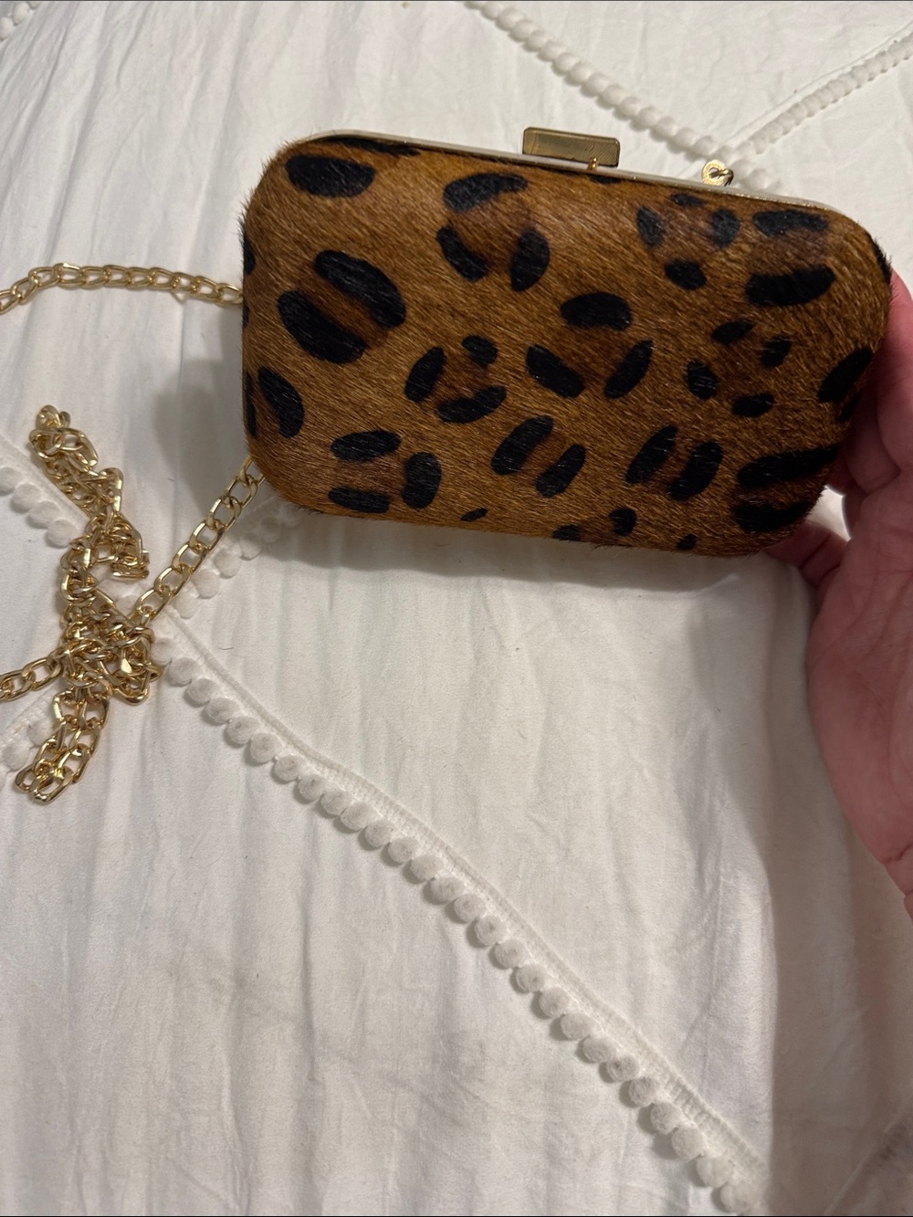 Amuse Society Leopard Print Haircalf Clutch - Brown - Picture 2 of 5